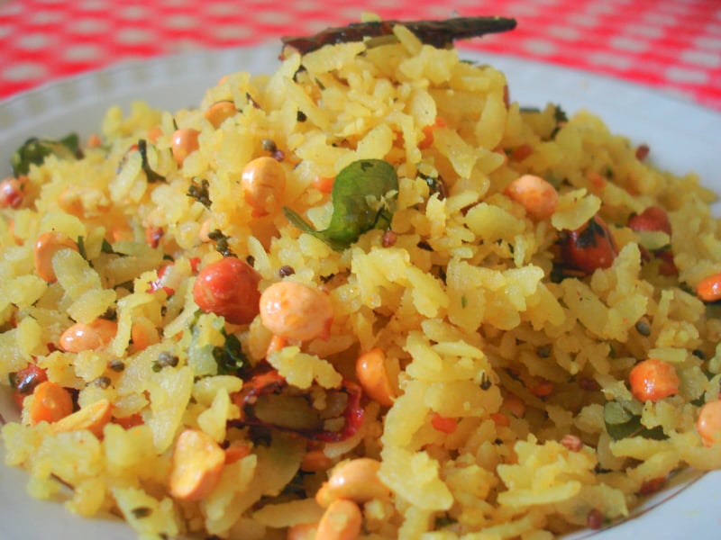 Methkut Rice Comfort food-Poha(beaten rice) spiced with Methkut Recipe | My Foodcourt