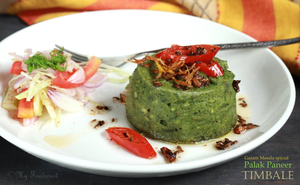 Garam Masala Spiced Palak Paneer Timbale Recipe My Foodcourt