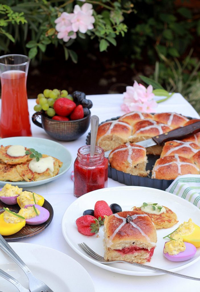 Easter breakfast spread