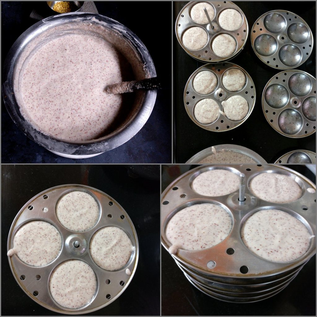 Millet Idli steps