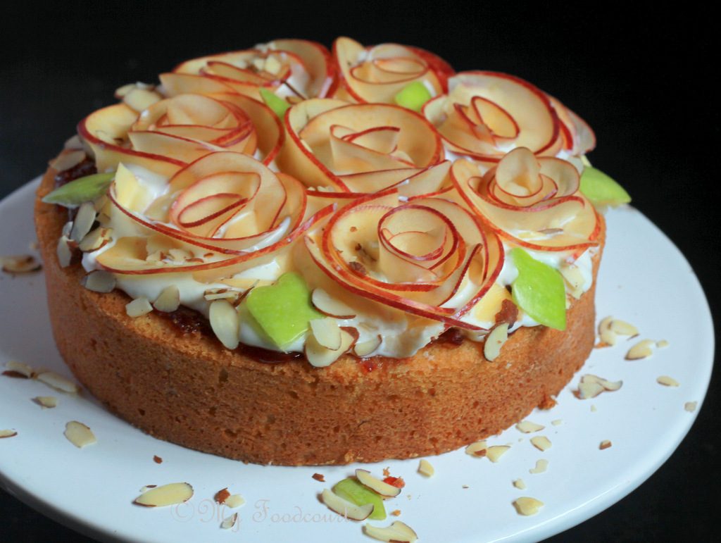 apple rose cake