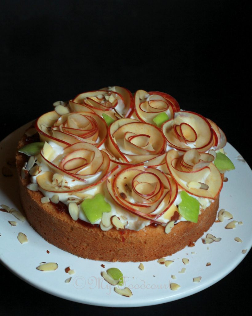 apple rose cake