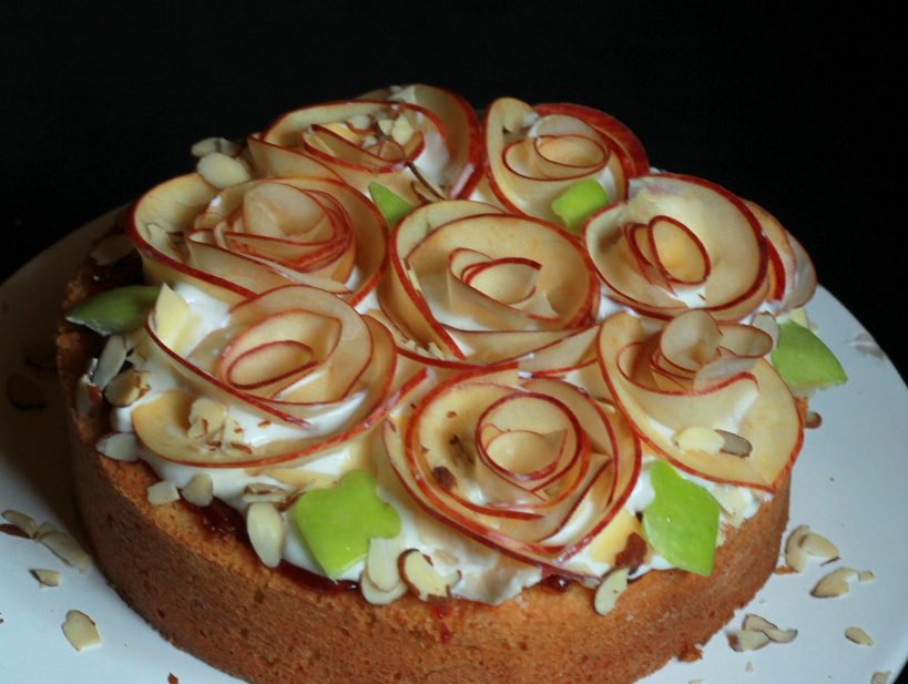 apple rose cake